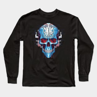 Circuit board skull Long Sleeve T-Shirt